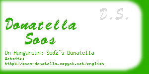 donatella soos business card